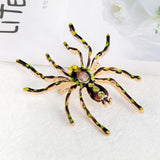 Enamel Poisonous Spider Brooch Pin for Women and Men Jewelry