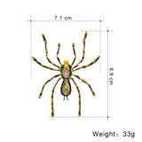Enamel Poisonous Spider Brooch Pin for Women and Men Jewelry