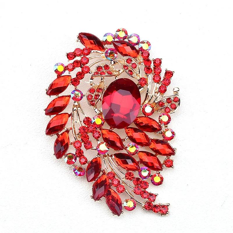 Exaggerated Glass Large Rhinestone Flower Women's Clothing Accessories