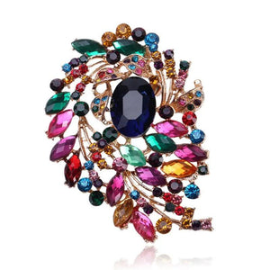 Exaggerated Glass Large Rhinestone Flower Women's Clothing Accessories