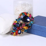 Exaggerated Glass Large Rhinestone Flower Women's Clothing Accessories