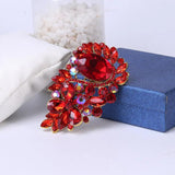 Exaggerated Glass Large Rhinestone Flower Women's Clothing Accessories