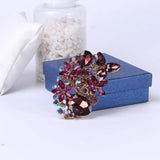 Exaggerated Glass Large Rhinestone Flower Women's Clothing Accessories