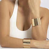 Boho Vintage Geometric Metal Cuff Bracelet Girls Party Accessories
