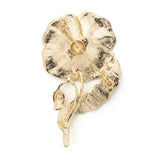 Red Flower Brooch Pins Fancy Metal Crystal Enamel Brooches For Women