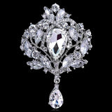 Multicolor Crystal Water Drop Brooch for Wedding Party Dress