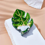 Acrylic Green Leaves Brooches Unisex Kids Cartoon Pins Badges