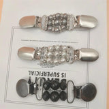 Vintage Zircon Glass Beads Brooch Pin