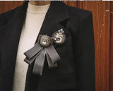 Crystal Crown Brooch No.5 Rhinestone Cross Cuz Pin