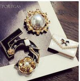 Crystal Crown Brooch No.5 Rhinestone Cross Cuz Pin