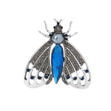 Metal Moth Rhinestone Brooch Insect Pin Collection