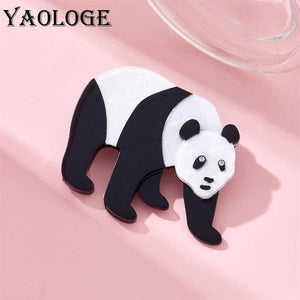 Acrylic Panda Brooches Unisex Cartoon Animal Party Causal Pins