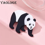 Acrylic Panda Brooches Unisex Cartoon Animal Party Causal Pins