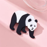 Acrylic Panda Brooches Unisex Cartoon Animal Party Causal Pins