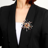 Snowflake Party Pearl Brooch Coat Accessory