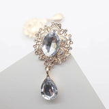 5Pcs 30 * 60MM Oval Rhinestone Alloy Pendant Brooch Diy Wedding Decoration