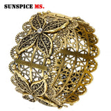 Vintage Algerienne Cuff Bracelet for Women Moroccan Traditional Jewelry