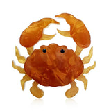 Crab Brooch Acrylic Pin For Women Kids Holiday Decoration Accessories