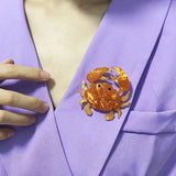 Crab Brooch Acrylic Pin For Women Kids Holiday Decoration Accessories
