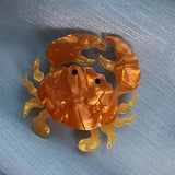 Crab Brooch Acrylic Pin For Women Kids Holiday Decoration Accessories