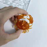 Crab Brooch Acrylic Pin For Women Kids Holiday Decoration Accessories