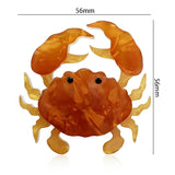 Crab Brooch Acrylic Pin For Women Kids Holiday Decoration Accessories