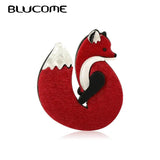Acrylic Leather Fox Brooches Pins Animal Brooch Scarf Clip