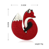 Acrylic Leather Fox Brooches Pins Animal Brooch Scarf Clip