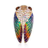 Enamel Cicada Crystal Brooch Pin Insect Bee Brooch for Women Girls