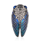 Enamel Cicada Crystal Brooch Pin Insect Bee Brooch for Women Girls