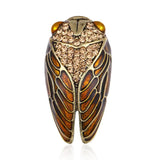 Enamel Cicada Crystal Brooch Pin Insect Bee Brooch for Women Girls