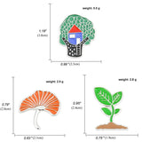 Sapling Plant Brooch Tree House Ginkgo Leaf Oil Drop Brooch