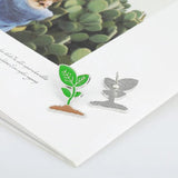 Sapling Plant Brooch Tree House Ginkgo Leaf Oil Drop Brooch