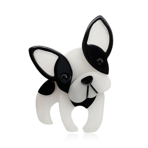 Acrylic Cartoon Dog Brooches For Women Animal Party Causal Safety Pins