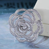 Zircon European American Brooch Bridal Wedding Corsage