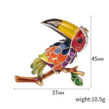 Parrot Brooch Dripping Cartoon Corsage Suit Jacket Accessory