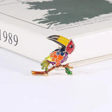 Parrot Brooch Dripping Cartoon Corsage Suit Jacket Accessory