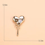 Beaut&Berry Heart Brooches Cubic Zirconia Love Party Office Jewelry