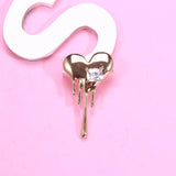 Beaut&Berry Heart Brooches Cubic Zirconia Love Party Office Jewelry