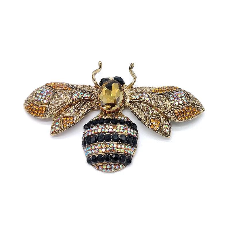 Oversized Glass Bee Brooch - Multi-color Options
