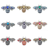 Oversized Glass Bee Brooch - Multi-color Options