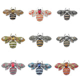 Oversized Glass Bee Brooch - Multi-color Options
