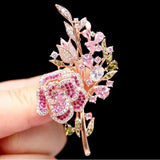Vintage Ribbon Scroll Pearl Pendant Wedding Brooch