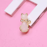 Beaut&Berry Cat Copper Zircon Brooch Ladies Rhinestone Brooch Office Gift