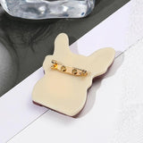 Cartoon Dog Sunglasses Acrylic Brooch Enamel Animal Pin for Coat
