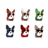 Cartoon Dog Sunglasses Acrylic Brooch Enamel Animal Pin for Coat