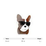 Cartoon Dog Sunglasses Acrylic Brooch Enamel Animal Pin for Coat