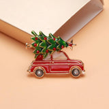 Enamel Car Christmas Tree Brooch Pins Women Jewelry Gift