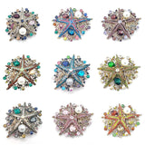 Spring Summer Starfish Pearl Brooch Hat Pin for Women