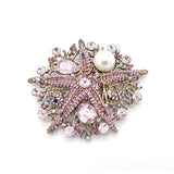 Spring Summer Starfish Pearl Brooch Hat Pin for Women